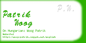 patrik woog business card